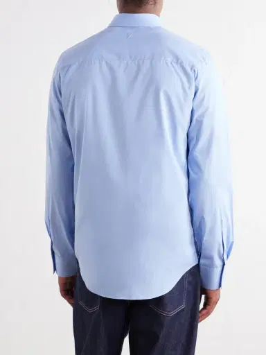 AMI PARIS Tailor Logo-Embroidered Cotton-Poplin Shirt - Men | Thumbnail 4 AMI PARIS Tailor Logo-Embroidered Cotton-Poplin Shirt - Men | Thumbnail 4