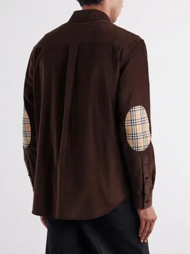 Burberry Logo-Embroidered Cotton-Corduroy Shirt - Men | Thumbnail 4 Burberry Logo-Embroidered Cotton-Corduroy Shirt - Men | Thumbnail 4
