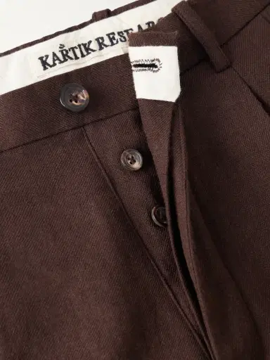 Kartik Research Straight-Leg Pleated Embroidered Wool-Twill Trousers - Men | Thumbnail 6 Kartik Research Straight-Leg Pleated Embroidered Wool-Twill Trousers - Men | Thumbnail 6