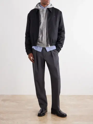 AMI PARIS Ami De Coeur Logo-Embroidered Virgin Wool-Gabardine Jacket - Men | Thumbnail 2 AMI PARIS Ami De Coeur Logo-Embroidered Virgin Wool-Gabardine Jacket - Men | Thumbnail 2