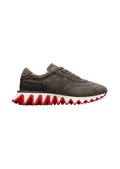 Christian Louboutin Men's Loubishark Flat Mixed-Media Red Sole Sneakers | Thumbnail 1 Christian Louboutin Men's Loubishark Flat Mixed-Media Red Sole Sneakers | Thumbnail 1