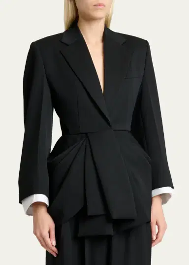 Givenchy Pleated Slim-Fit Wool Jacket | Thumbnail 4 Givenchy Pleated Slim-Fit Wool Jacket | Thumbnail 4