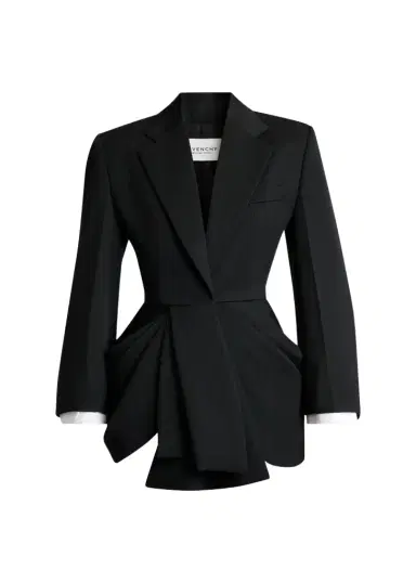 Givenchy Pleated Slim-Fit Wool Jacket | Thumbnail 1 Givenchy Pleated Slim-Fit Wool Jacket | Thumbnail 1