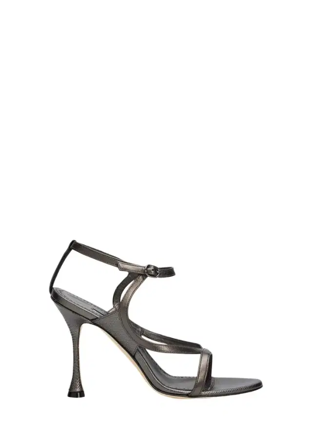 105mm Tibula Metallic Leather Ankle-Strap Sandals 105mm Tibula Metallic Leather Ankle-Strap Sandals