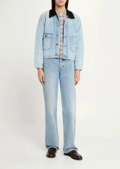 RE/DONE Canyon Corduroy-Collar Denim Jacket | Thumbnail 2 RE/DONE Canyon Corduroy-Collar Denim Jacket | Thumbnail 2