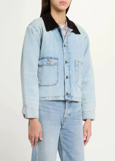 RE/DONE Canyon Corduroy-Collar Denim Jacket | Thumbnail 4 RE/DONE Canyon Corduroy-Collar Denim Jacket | Thumbnail 4