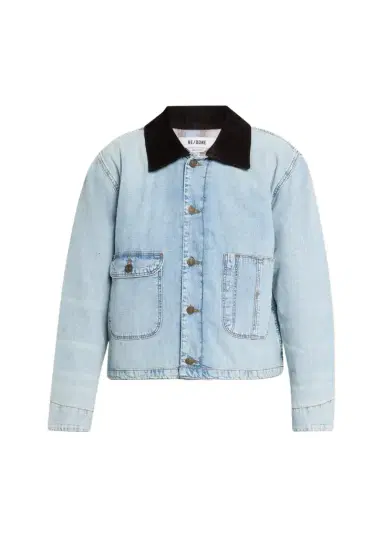 RE/DONE Canyon Corduroy-Collar Denim Jacket | Thumbnail 1 RE/DONE Canyon Corduroy-Collar Denim Jacket | Thumbnail 1