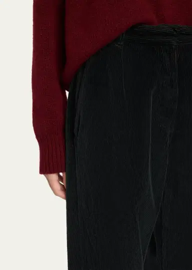 The Row Adler Corduroy Pleated Relaxed-Leg Pants | Thumbnail 5 The Row Adler Corduroy Pleated Relaxed-Leg Pants | Thumbnail 5