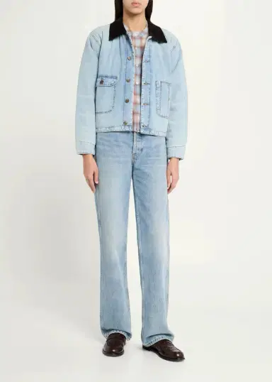RE/DONE Bianca Cropped Cotton Plaid Shirt | Thumbnail 2 RE/DONE Bianca Cropped Cotton Plaid Shirt | Thumbnail 2