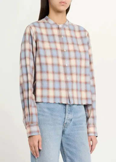 RE/DONE Bianca Cropped Cotton Plaid Shirt | Thumbnail 4 RE/DONE Bianca Cropped Cotton Plaid Shirt | Thumbnail 4
