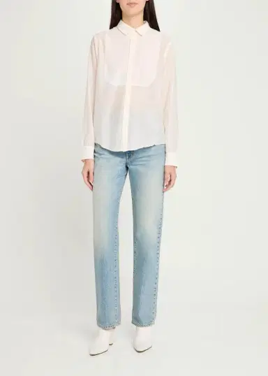 RE/DONE Dillon Cotton-Silk Voile Button-Front Shirt | Thumbnail 2 RE/DONE Dillon Cotton-Silk Voile Button-Front Shirt | Thumbnail 2