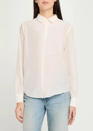 RE/DONE Dillon Cotton-Silk Voile Button-Front Shirt | Thumbnail 4 RE/DONE Dillon Cotton-Silk Voile Button-Front Shirt | Thumbnail 4