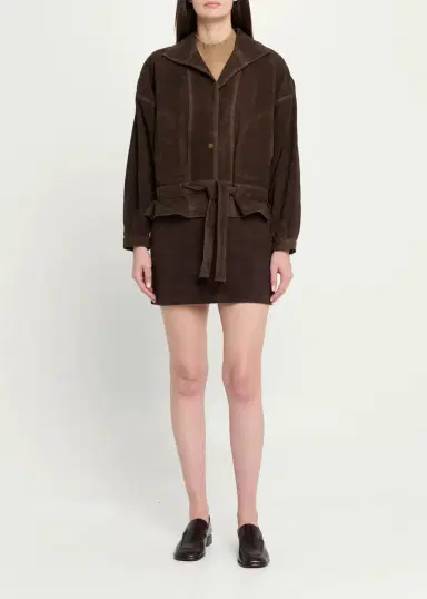 RE/DONE Debbie Belted Suede Jacket | Thumbnail 2 RE/DONE Debbie Belted Suede Jacket | Thumbnail 2