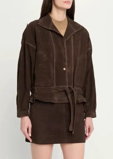 RE/DONE Debbie Belted Suede Jacket | Thumbnail 4 RE/DONE Debbie Belted Suede Jacket | Thumbnail 4