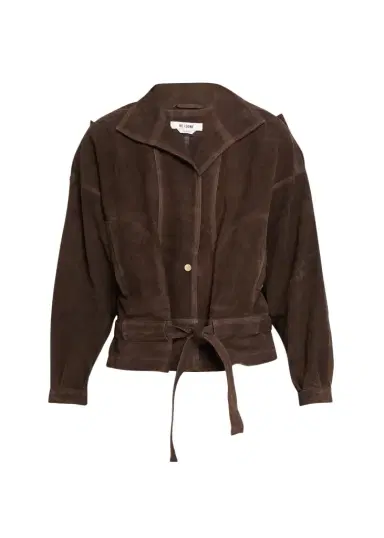 RE/DONE Debbie Belted Suede Jacket | Thumbnail 1 RE/DONE Debbie Belted Suede Jacket | Thumbnail 1