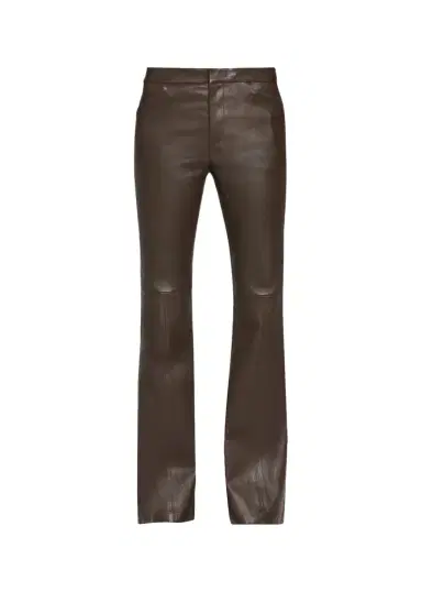 Vince Mid-Rise Stretch-Leather Flare Pants | Thumbnail 1 Vince Mid-Rise Stretch-Leather Flare Pants | Thumbnail 1