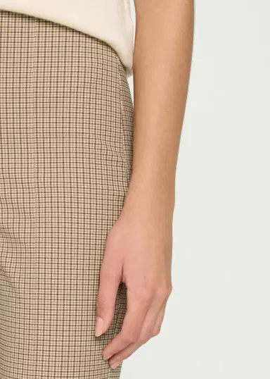 Vince Niki Plaid Mid-Rise Crop Flare Pants | Thumbnail 5 Vince Niki Plaid Mid-Rise Crop Flare Pants | Thumbnail 5