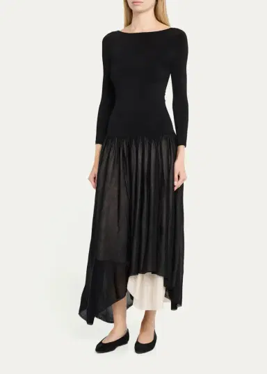 Maria McManus Boat-Neck Colorblock Midi Dress | Thumbnail 4 Maria McManus Boat-Neck Colorblock Midi Dress | Thumbnail 4