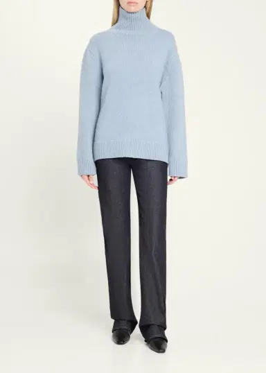 TOTEME Oversized Wool Turtleneck Sweater | Thumbnail 2 TOTEME Oversized Wool Turtleneck Sweater | Thumbnail 2