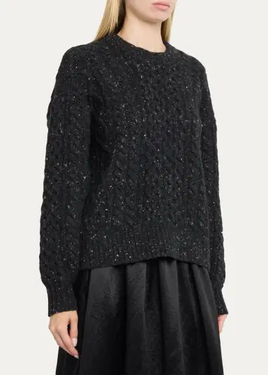 Maria McManus Tear Drop Aran Crewneck Sweater | Thumbnail 4 Maria McManus Tear Drop Aran Crewneck Sweater | Thumbnail 4