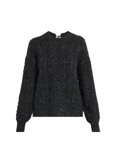 Maria McManus Tear Drop Aran Crewneck Sweater | Thumbnail 1 Maria McManus Tear Drop Aran Crewneck Sweater | Thumbnail 1