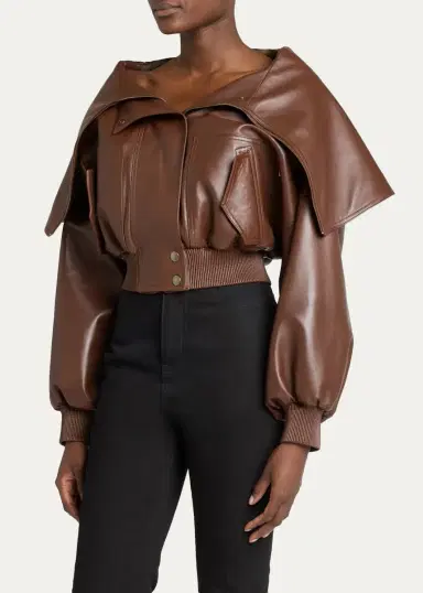Balenciaga Wrap Collar Blouson Jacket | Thumbnail 4 Balenciaga Wrap Collar Blouson Jacket | Thumbnail 4