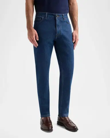 Isaia Men's Slim Straight-Fit Jeans | Thumbnail 4 Isaia Men's Slim Straight-Fit Jeans | Thumbnail 4