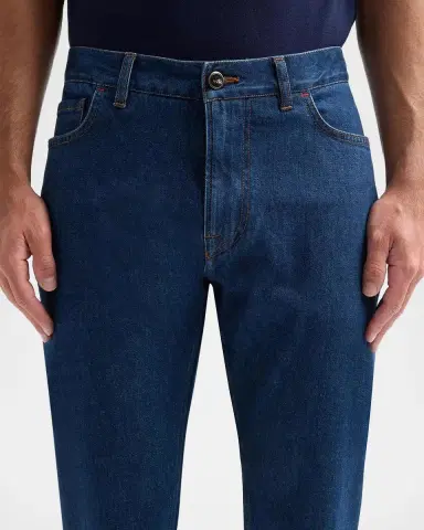Isaia Men's Slim Straight-Fit Jeans | Thumbnail 5 Isaia Men's Slim Straight-Fit Jeans | Thumbnail 5
