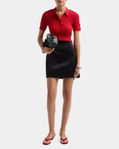 Courrèges Rib-Knit Polo Sweater | Thumbnail 2 Courrèges Rib-Knit Polo Sweater | Thumbnail 2