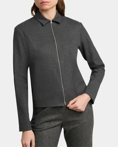 Jil Sander Stretch-Wool Zip-Front Shirt | Thumbnail 5 Jil Sander Stretch-Wool Zip-Front Shirt | Thumbnail 5