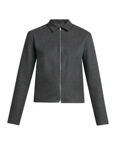 Jil Sander Stretch-Wool Zip-Front Shirt | Thumbnail 1 Jil Sander Stretch-Wool Zip-Front Shirt | Thumbnail 1