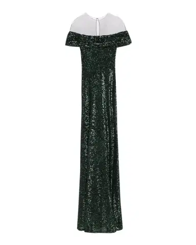Naeem Khan Off-The-Shoulder Sequined Illusion Gown | Thumbnail 1 Naeem Khan Off-The-Shoulder Sequined Illusion Gown | Thumbnail 1