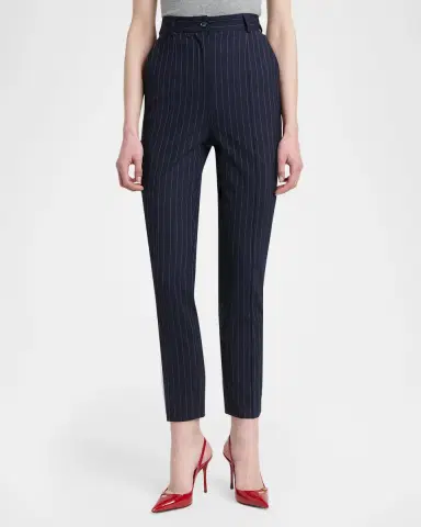 Dolce & Gabbana Pinstripe Wool Skinny-Leg Ankle Trousers | Thumbnail 4 Dolce & Gabbana Pinstripe Wool Skinny-Leg Ankle Trousers | Thumbnail 4