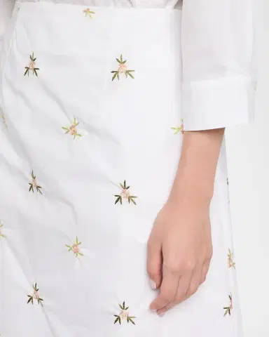 Simone Rocha Ripple Rose Embroidered A-Line Midi Skirt | Thumbnail 5 Simone Rocha Ripple Rose Embroidered A-Line Midi Skirt | Thumbnail 5