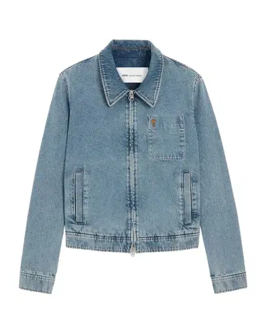AMI PARIS Men's Ami De Coeur Zipped Jacket | Thumbnail 1 AMI PARIS Men's Ami De Coeur Zipped Jacket | Thumbnail 1