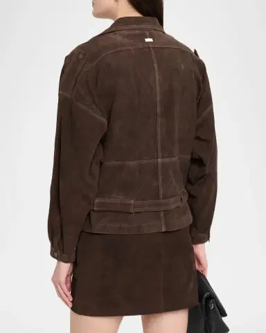 RE/DONE Debbie Belted Suede Jacket | Thumbnail 3 RE/DONE Debbie Belted Suede Jacket | Thumbnail 3