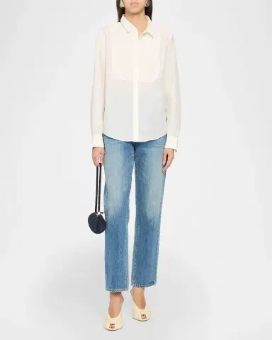 RE/DONE Dillon Cotton-Silk Voile Button-Front Shirt | Thumbnail 2 RE/DONE Dillon Cotton-Silk Voile Button-Front Shirt | Thumbnail 2