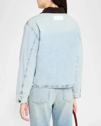 RE/DONE Canyon Corduroy-Collar Denim Jacket | Thumbnail 3 RE/DONE Canyon Corduroy-Collar Denim Jacket | Thumbnail 3