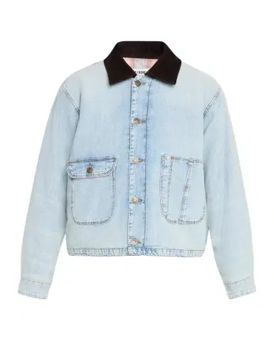RE/DONE Canyon Corduroy-Collar Denim Jacket | Thumbnail 1 RE/DONE Canyon Corduroy-Collar Denim Jacket | Thumbnail 1