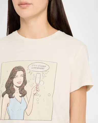 RE/DONE 5 O 'Clock Graphic-Print Cotton T-Shirt | Thumbnail 5 RE/DONE 5 O 'Clock Graphic-Print Cotton T-Shirt | Thumbnail 5