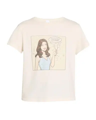 RE/DONE 5 O 'Clock Graphic-Print Cotton T-Shirt | Thumbnail 1 RE/DONE 5 O 'Clock Graphic-Print Cotton T-Shirt | Thumbnail 1