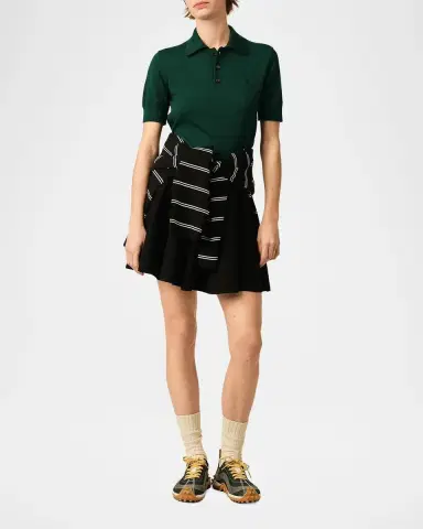 AMI PARIS Ami De Coeur Wool Polo Top | Thumbnail 2 AMI PARIS Ami De Coeur Wool Polo Top | Thumbnail 2