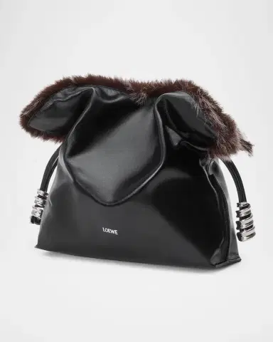 Loewe Flamenco Shearling & Leather Clutch Bag | Thumbnail 2 Loewe Flamenco Shearling & Leather Clutch Bag | Thumbnail 2