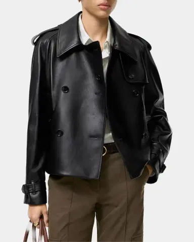 Burberry Cropped Cashmere Mayfair Trench Jacket | Thumbnail 3 Burberry Cropped Cashmere Mayfair Trench Jacket | Thumbnail 3