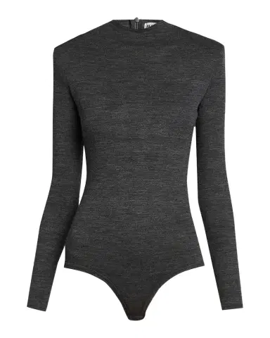 Jil Sander Padded-Shoulder Wool Jersey Bodysuit | Thumbnail 1 Jil Sander Padded-Shoulder Wool Jersey Bodysuit | Thumbnail 1