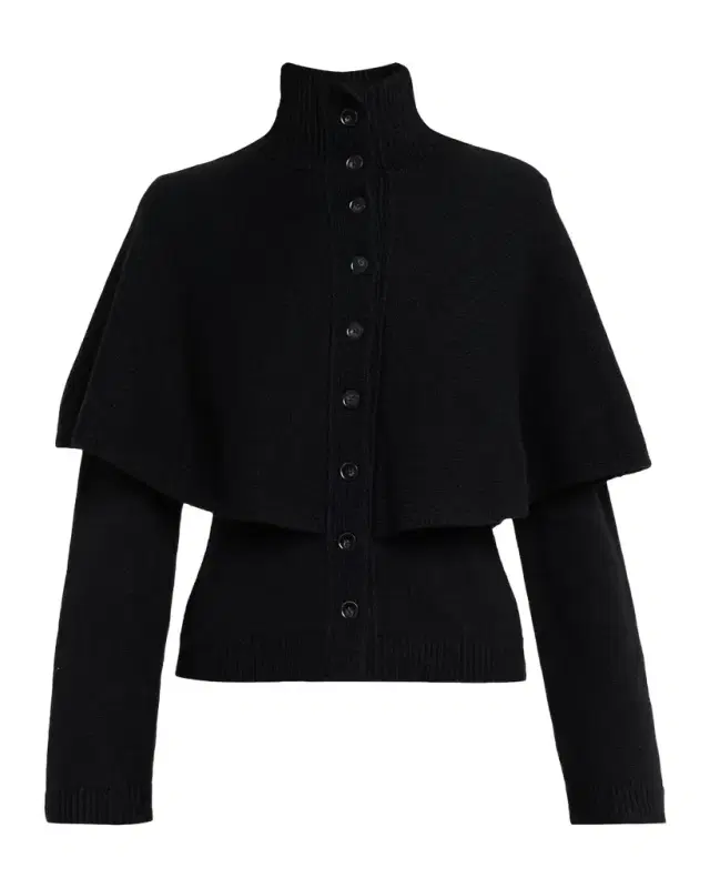 Wool-Blend Turtleneck Cape Wool-Blend Turtleneck Cape