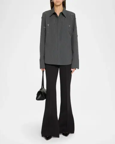 Kobi Halperin Bridget Embellished Pinstripe Blouse | Thumbnail 2 Kobi Halperin Bridget Embellished Pinstripe Blouse | Thumbnail 2