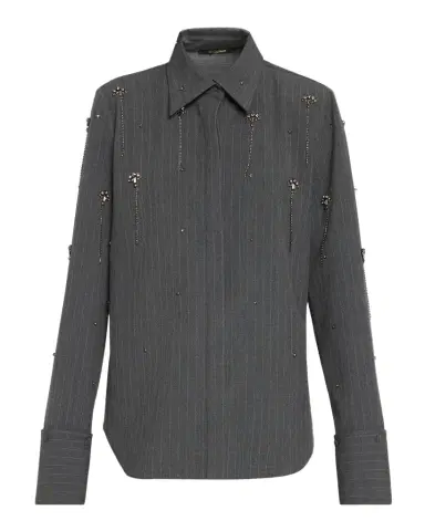 Kobi Halperin Bridget Embellished Pinstripe Blouse | Thumbnail 1 Kobi Halperin Bridget Embellished Pinstripe Blouse | Thumbnail 1