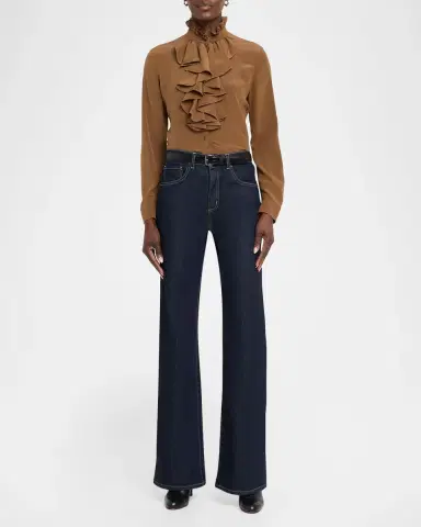 Nili Lotan Lily Silk Ruffle Blouse | Thumbnail 2 Nili Lotan Lily Silk Ruffle Blouse | Thumbnail 2