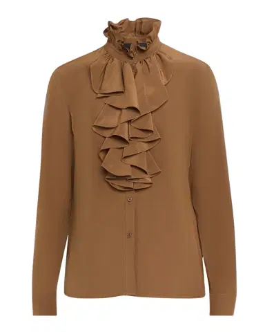 Nili Lotan Lily Silk Ruffle Blouse | Thumbnail 1 Nili Lotan Lily Silk Ruffle Blouse | Thumbnail 1